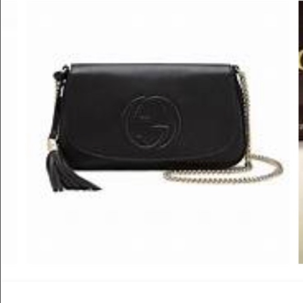 Gucci Soho Tassel Black Leather Crossbody Bag